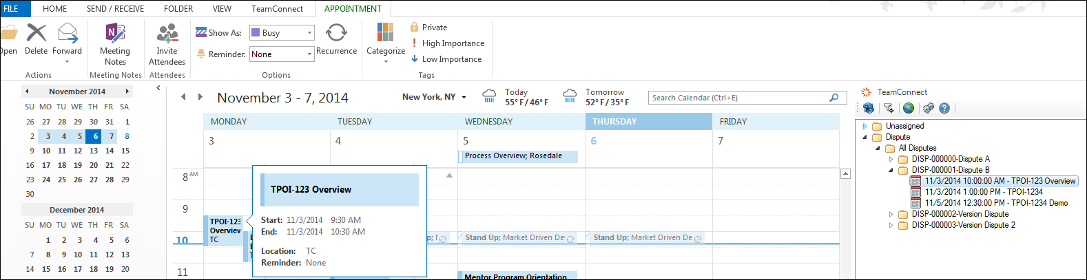 appts on Outlook