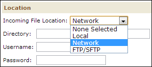 Specifying a Location on the Input Page