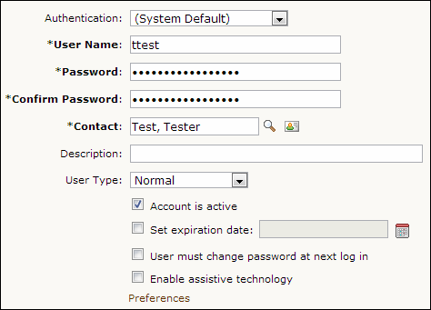 Creating a New User