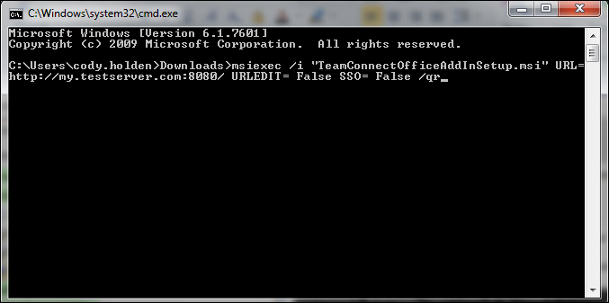 Command Line Install