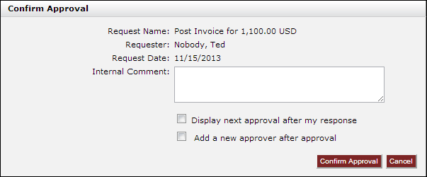 Confirm Approval Popup Example Confirm Approval Popup Example