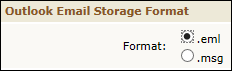 email storage format