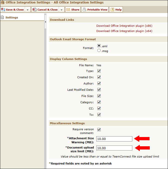 adjust attchmt size