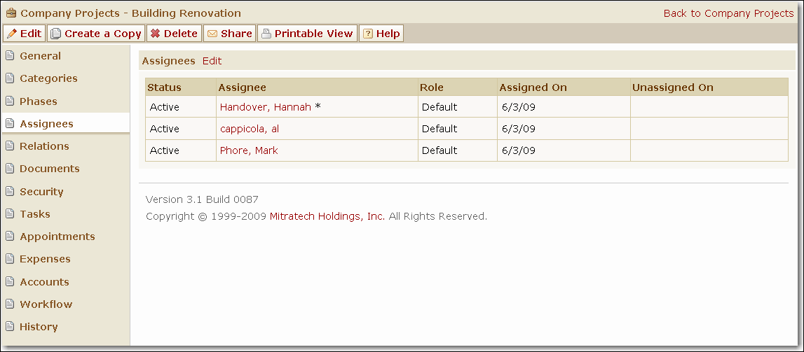 Projects View Assignees Projects View Assignees