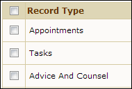 Record Type on the Reassignment Tool