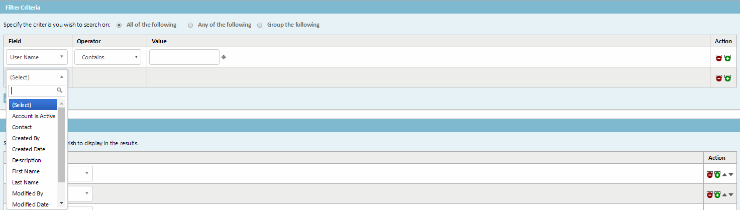 Custom Fields Drop-down List