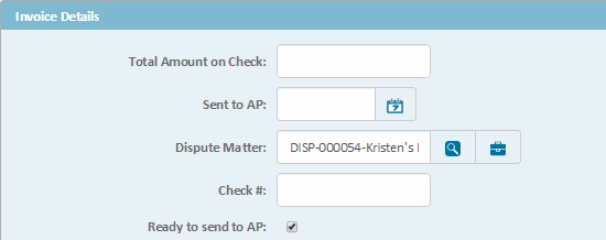 Fields in TeamConnect Legal That Indicate the Invoice Is Ready To Be Included with Output Data 