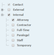 Placing Checkmarks Next to Categories