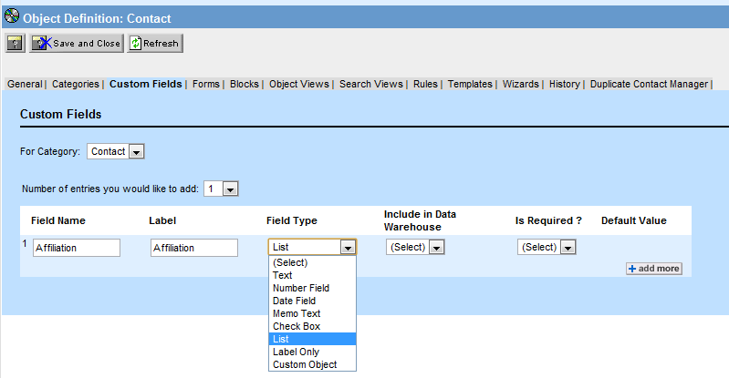 Custom Fields in the Designer Interface