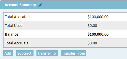 Balance on the Account Summary Page