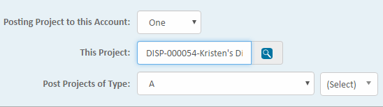 Posting Projects to an Account