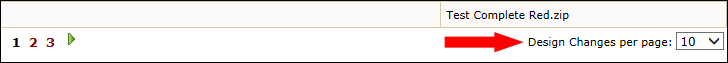 design changes per page