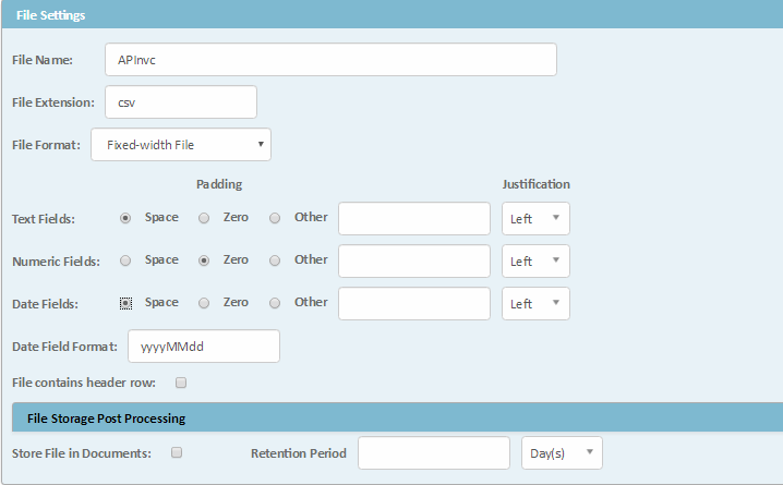 Specifiying File Settings Information for a Fixed-width Input File