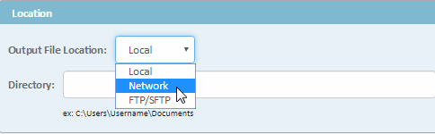 Specifying a Location on the Input Page