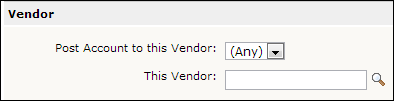 Specifying a Vendor for Posting