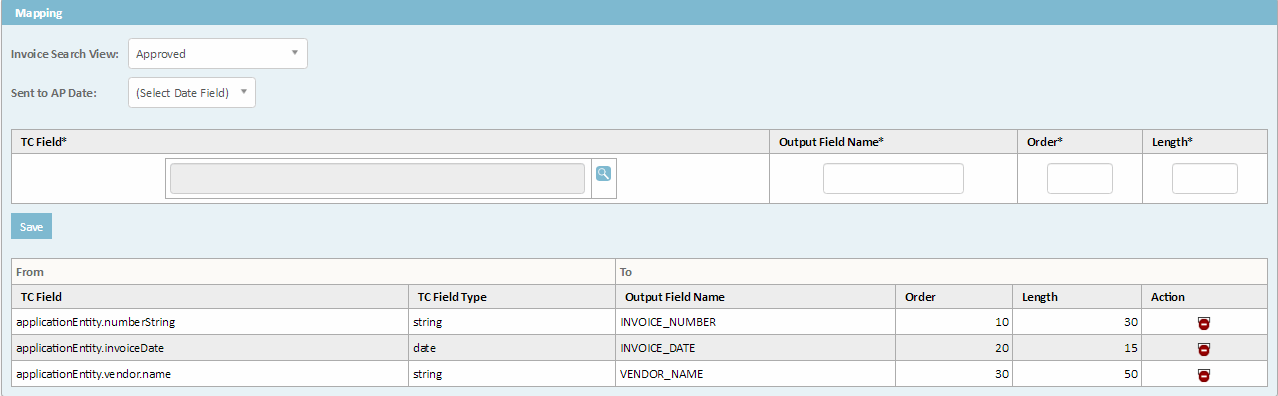 Mapping Fields on the Output Page