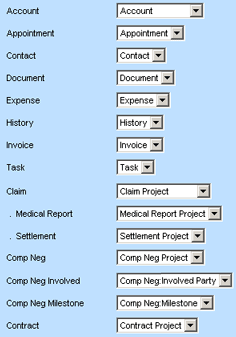 Default Object Views Tab on System Settings Screen