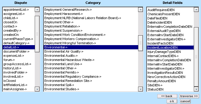 Example of Traversing to Custom Fields