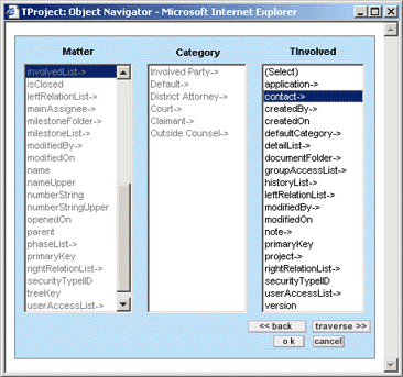 Object Navigator Unfiltered Related Object Example