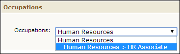 Occupations Custom Lookup Table