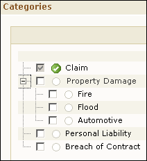 Custom Object Categories, as Displayed in End-User Interface