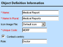 General Tab on Embedded Object Definition Screens