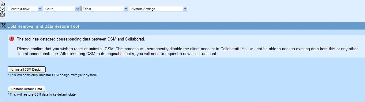 Warning Message Detecting Active Connection Between CSM and Collaborati