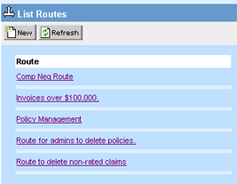 Routes Screen