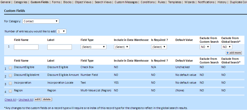 Custom Fields Added 