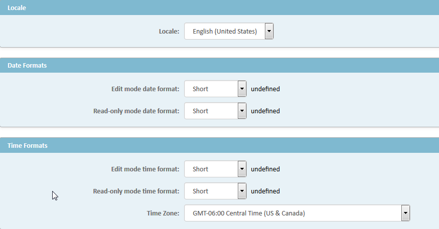 Fields in the Region Section, General Page of Preferences