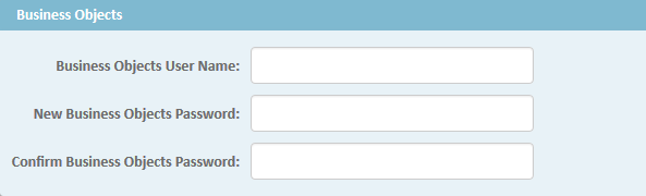 Business Object Settings