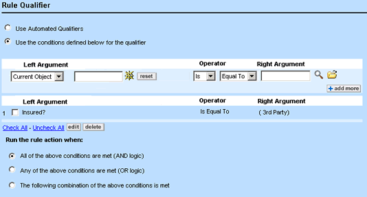 Qualifier Tab in Wizard Page Transition Rules